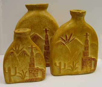 Terra Cotta - Clay Jug Set with Church Design